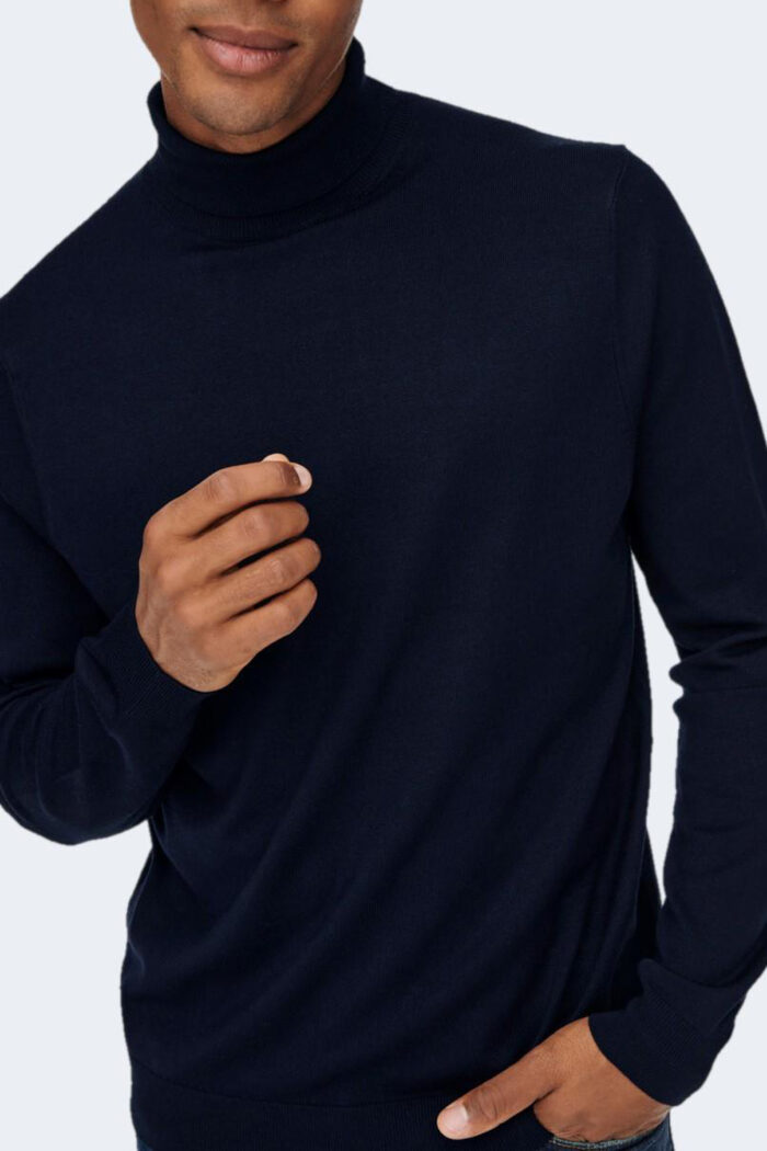 Maglia Only & Sons ONSWYLER LIFE ROLL NECK KNIT NOOS Blue scuro – 91289