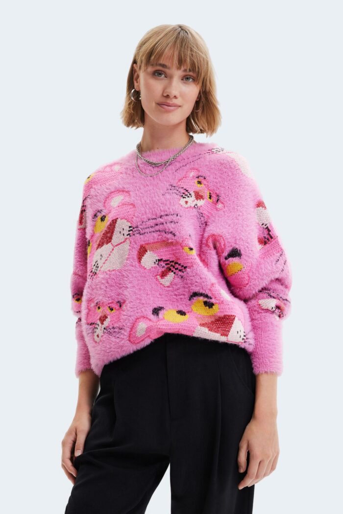 Maglione Desigual JERS PINK PANTHER 22WWJF59 Rosa – 92344