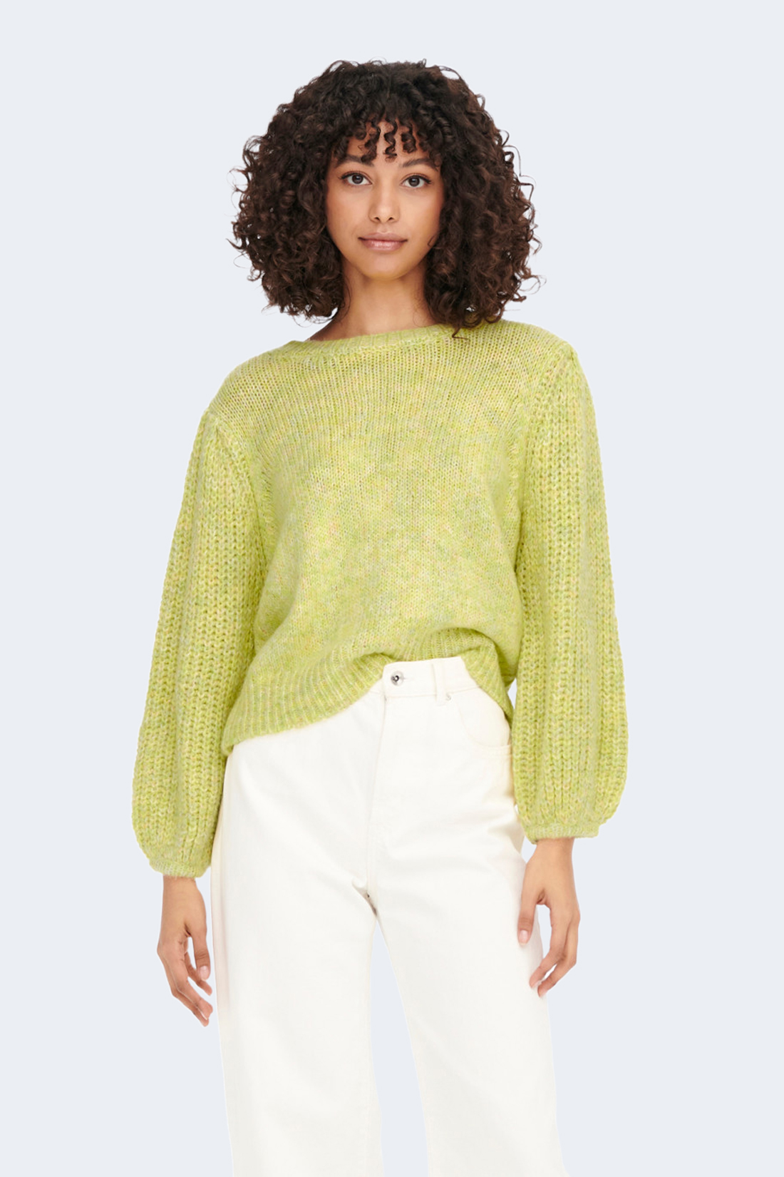 Maglione Only ONLHENNI L/S PULLOVER CC KNT Giallo lime – 91204