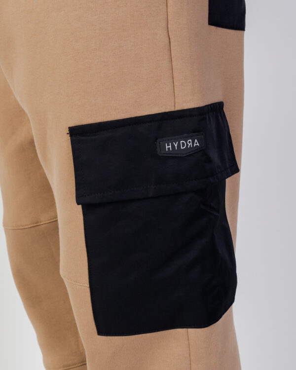 Pantaloni sportivi Hydra Clothing CON PATCH Beige scuro - Foto 3