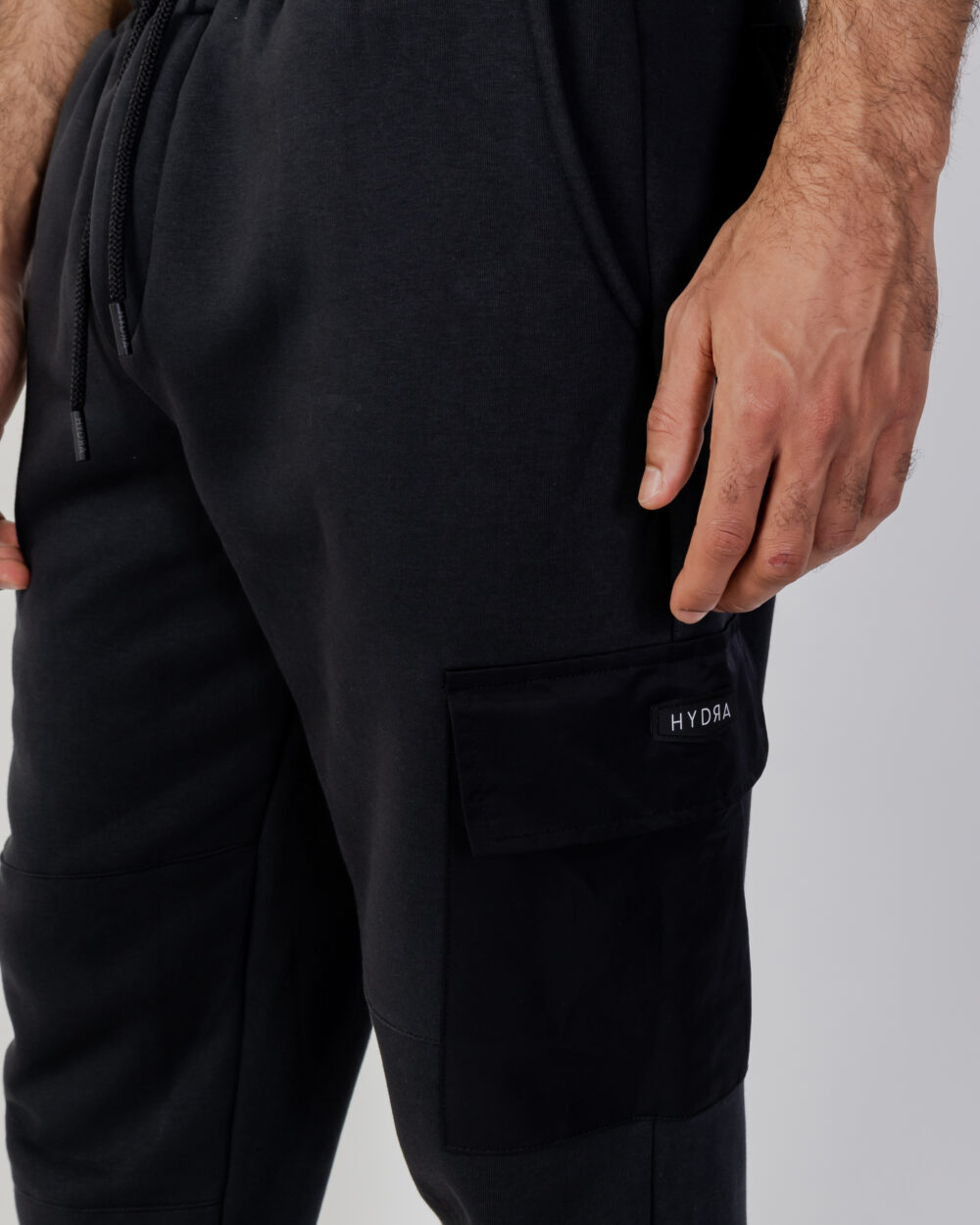 Pantaloni sportivi Hydra Clothing CON PATCH Nero - Foto 3