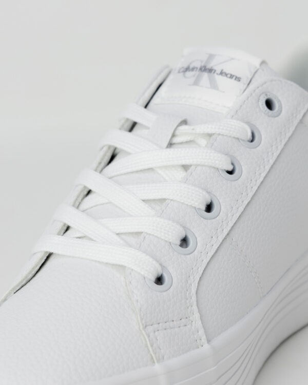 Sneakers Calvin Klein Jeans VULC FLATFORM LACEUP Bianco - Foto 3