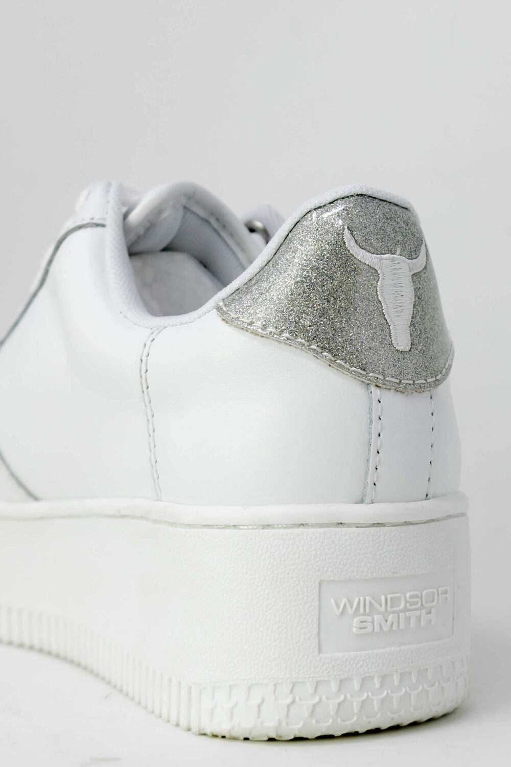 Sneakers WINDSOR SMITH SILVER GLITTER PATENT Bianco - Foto 5