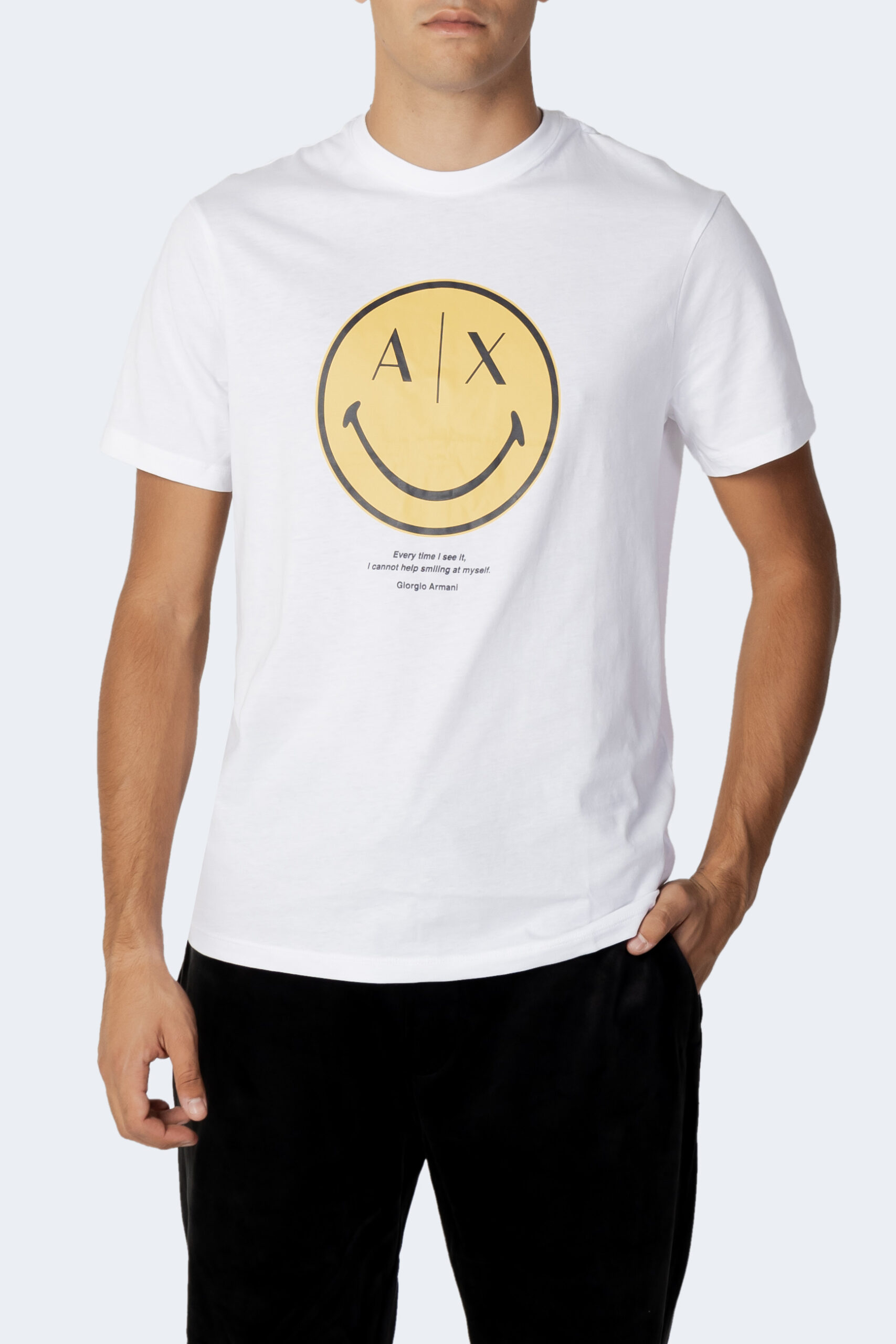 T-shirt Armani Exchange LOGO SMILE Bianco – 90474