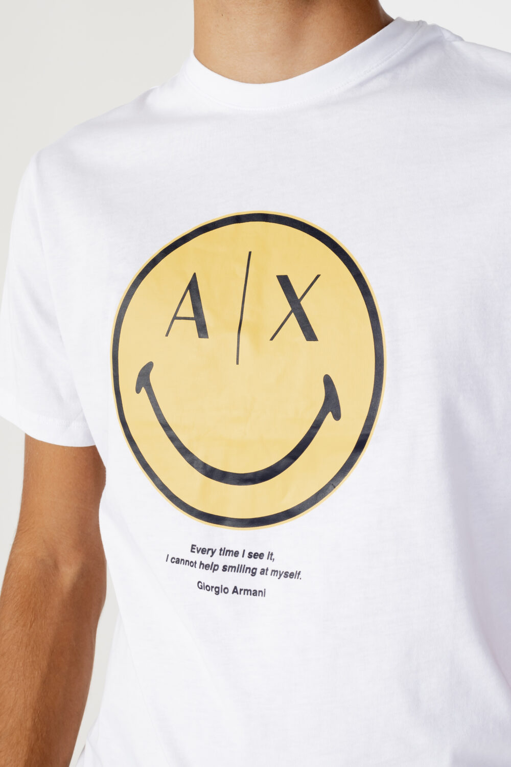 T-shirt Armani Exchange LOGO SMILE Bianco - Foto 2