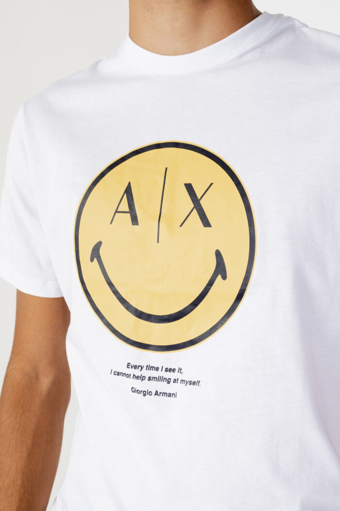T-shirt Armani Exchange LOGO SMILE Bianco – 90474
