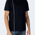 T-shirt Armani Exchange LOGO VERTICALE Blu - Foto 1