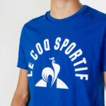 T-shirt LE COQ SPORTIF LOGO MONOCOLORE Blu - Foto 2