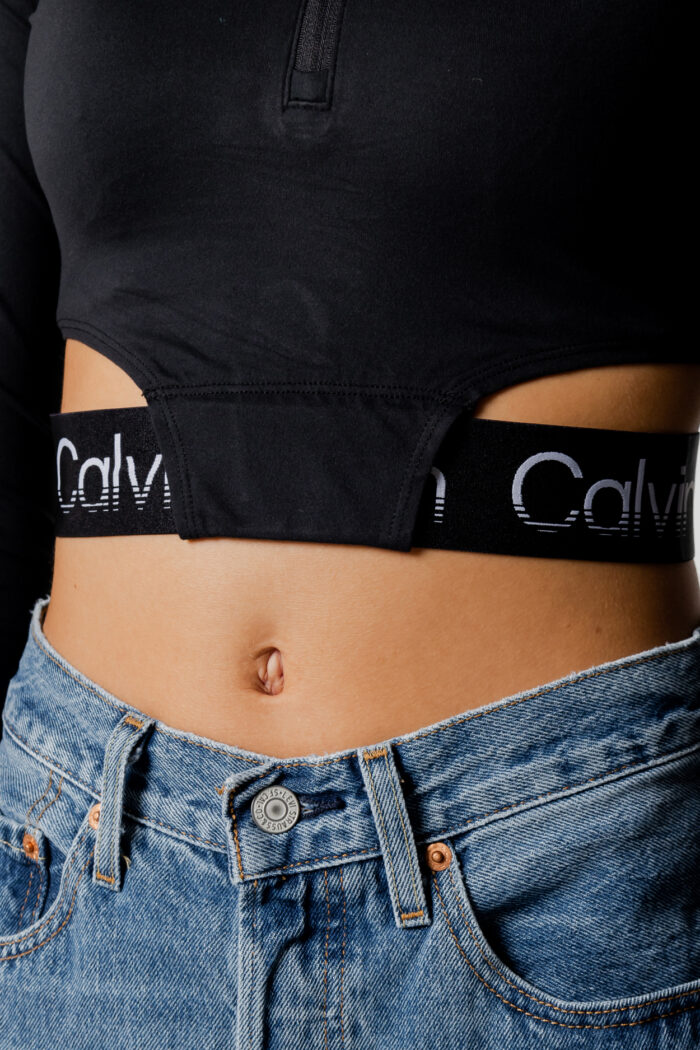 T-shirt manica lunga Calvin Klein Performance WO – 1/4 Zip LS Top Nero – 91432