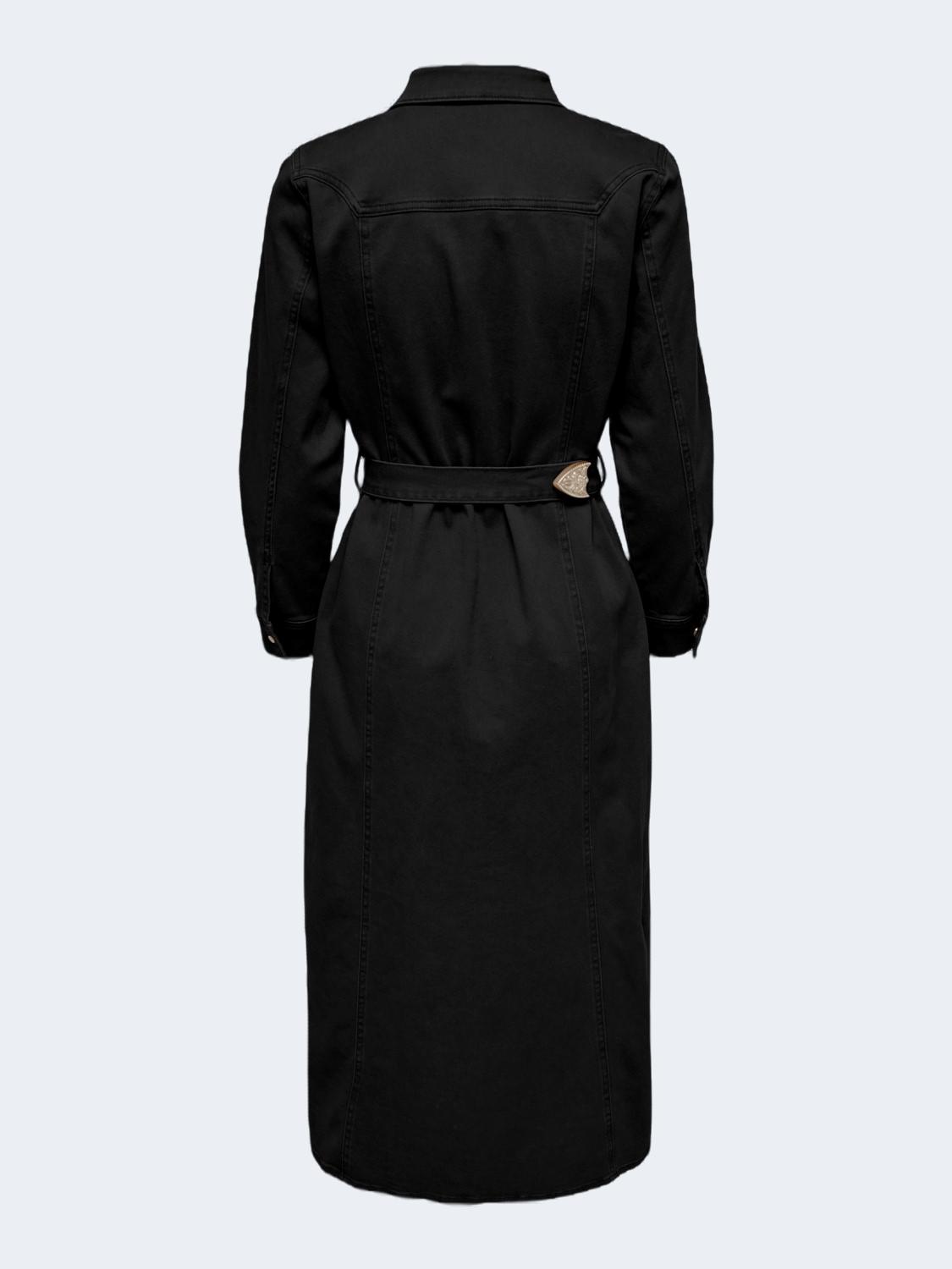 Vestito lungo Only ONLARCADIA L/S FITTED LONG DRESS PNT Nero – 91242