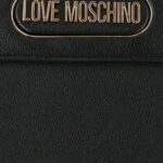 Borsa Love Moschino RECTANGULAR GOLD LOGO Nero - Foto 2