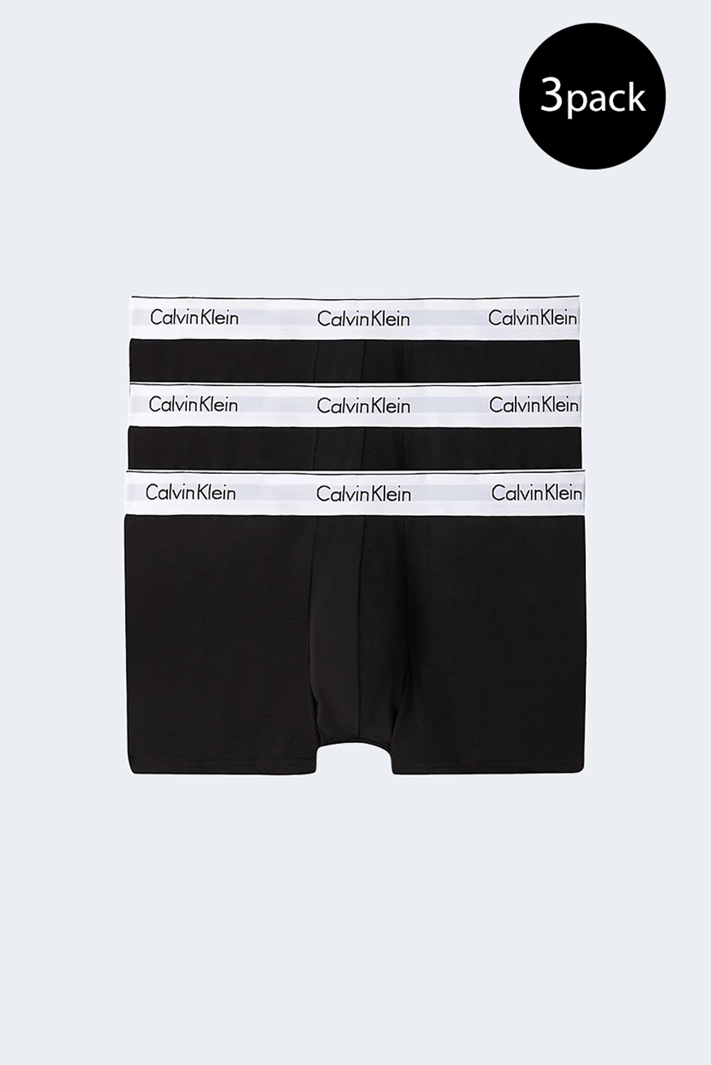 Boxer Calvin Klein Underwear TRUNK 3PK BLACK Nero - Foto 1