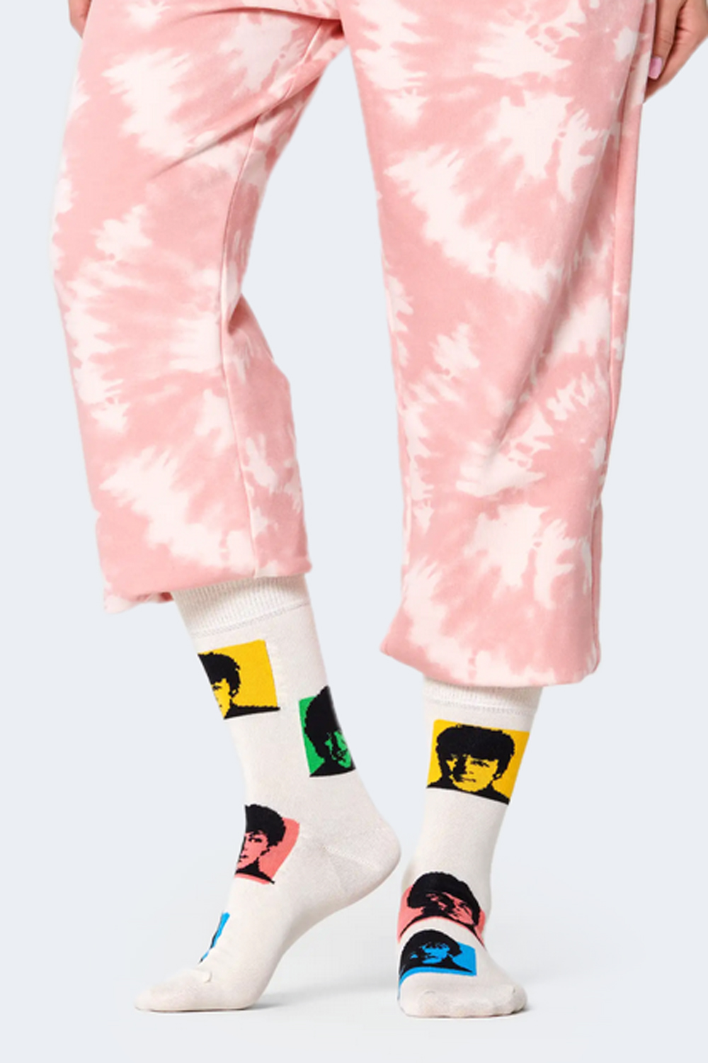 Calzini Lunghi Happy Socks BEATLES SILHOUETTES SOCK Panna - Foto 1