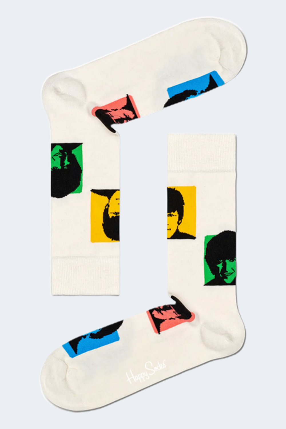 Calzini Lunghi Happy Socks BEATLES SILHOUETTES SOCK Panna - Foto 2