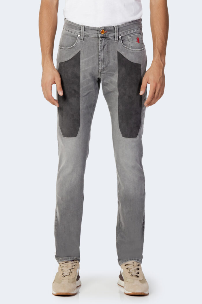 Jeans slim Jeckerson 5 POCKETS PATCH SLIM Grigio – 99610