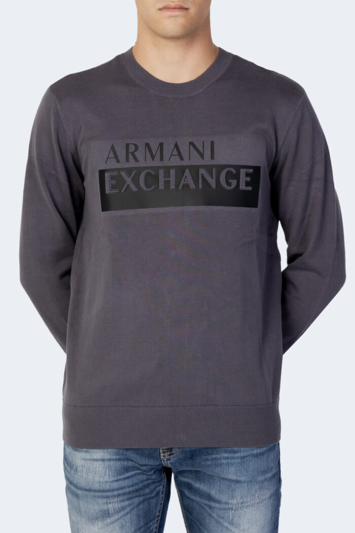 Maglia Armani Exchange LOGO RILIEVO Grigio – 90451