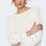 Maglione Only BRYNN LIFE STRUCTURE L/S PUL KNT NOOS Bianco - Foto 2