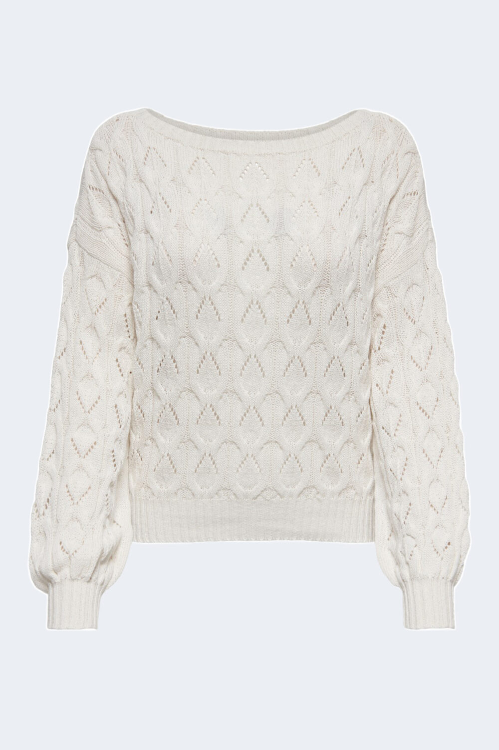 Maglione Only BRYNN LIFE STRUCTURE L/S PUL KNT NOOS Bianco - Foto 4