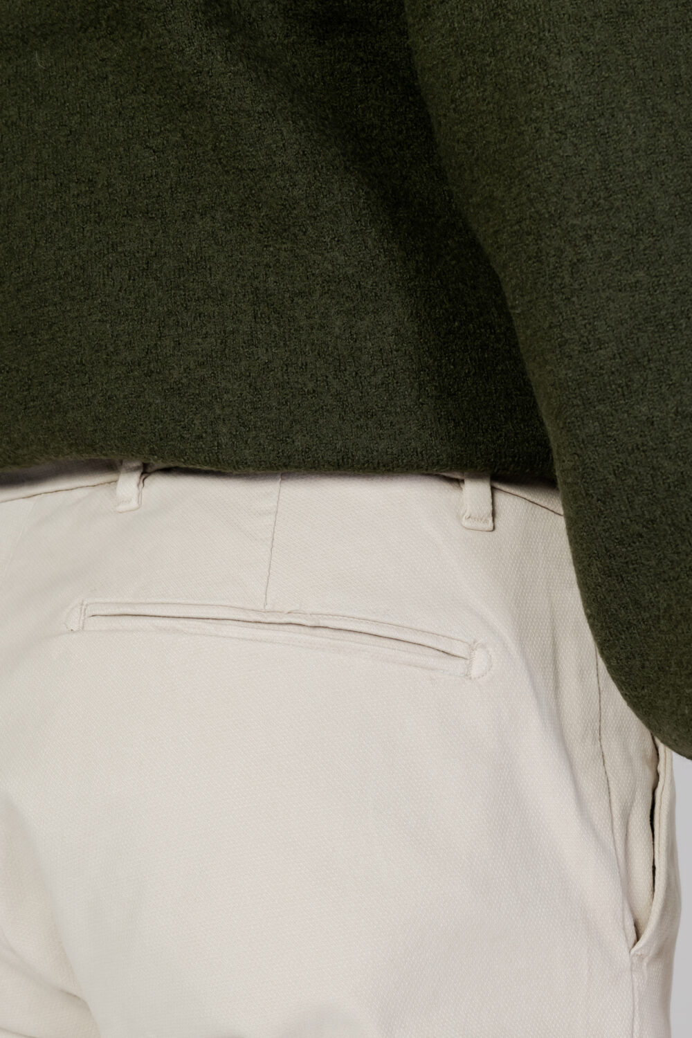 Pantaloni slim Borghese TINTA UNITA AR02 Beige chiaro - Foto 4
