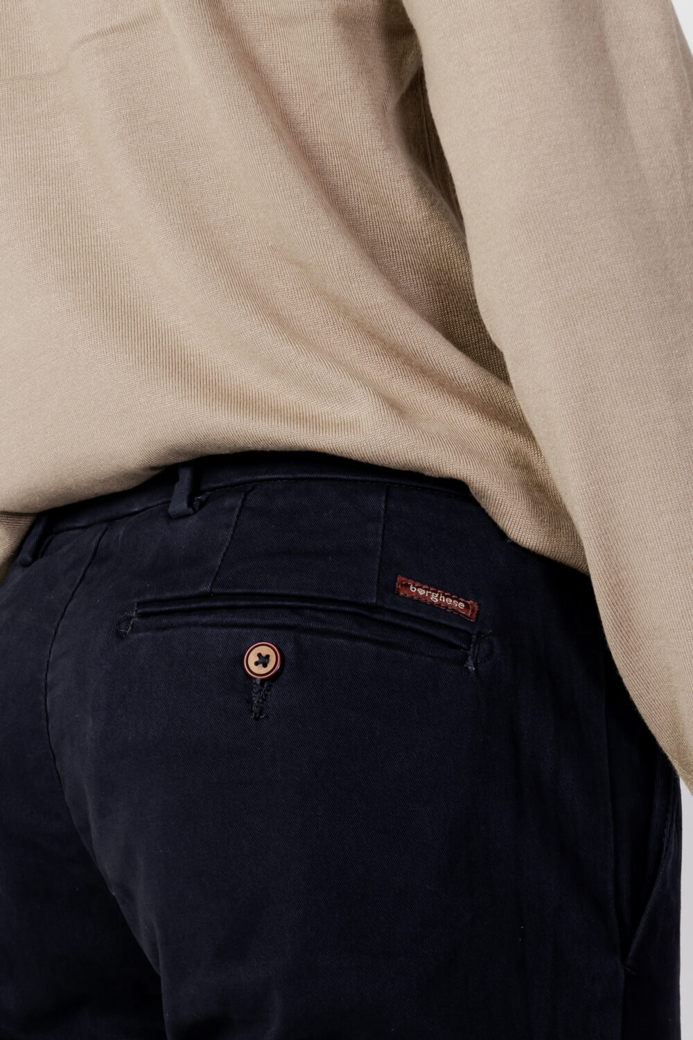 Pantaloni slim Borghese TWILL Blu - Foto 5