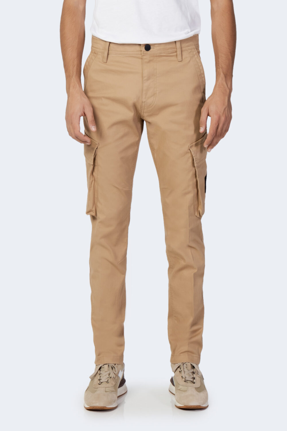 Pantaloni skinny Calvin Klein Jeans SKINNY WASHED CARGO Beige scuro - Foto 5