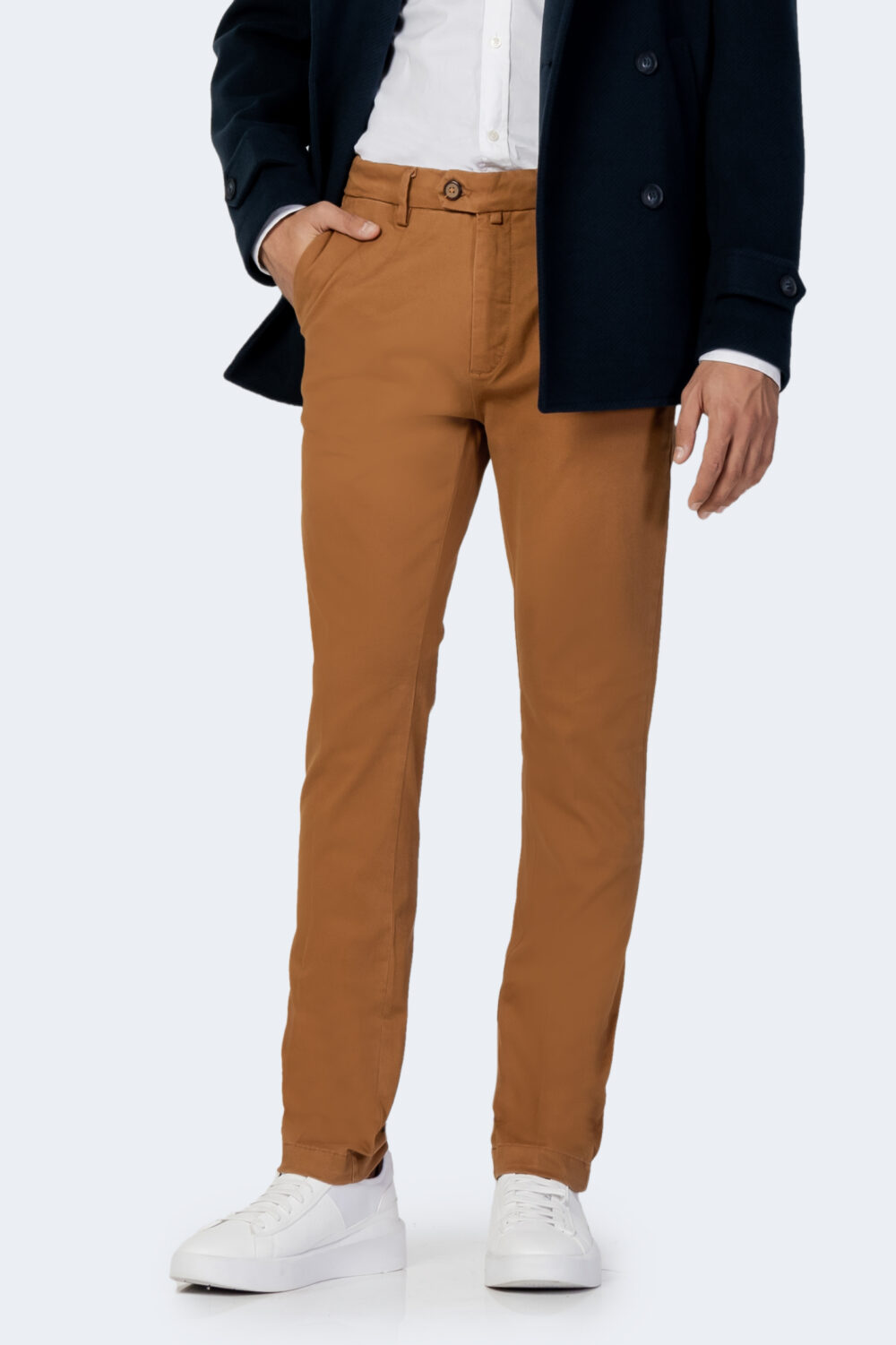 Pantaloni slim Borghese TWILL Arancione - Foto 1