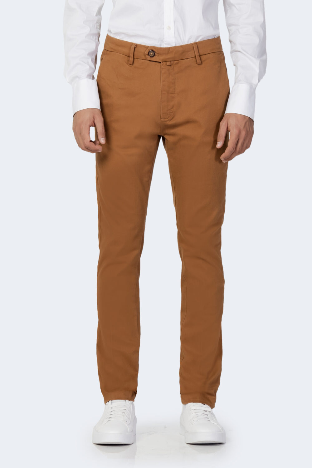 Pantaloni slim Borghese TWILL Arancione - Foto 3