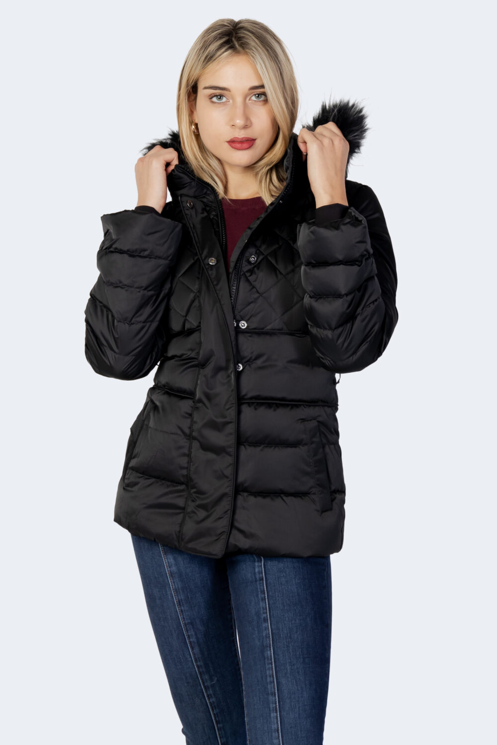 Piumino Guess LAURIE DOWN JACKET Nero - Foto 1