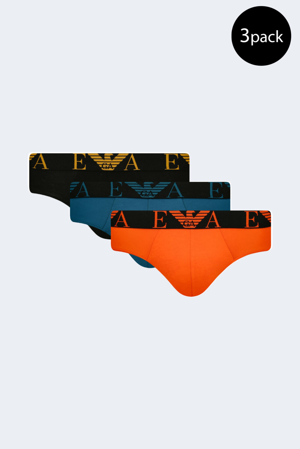 Slip Emporio Armani Underwear 3 PACK BRIEF Arancione - Foto 1