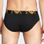 Slip Emporio Armani Underwear 3 PACK BRIEF Arancione - Foto 3