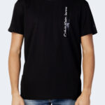 T-shirt Calvin Klein Jeans INSTITUTIONAL SHINE Nero - Foto 4