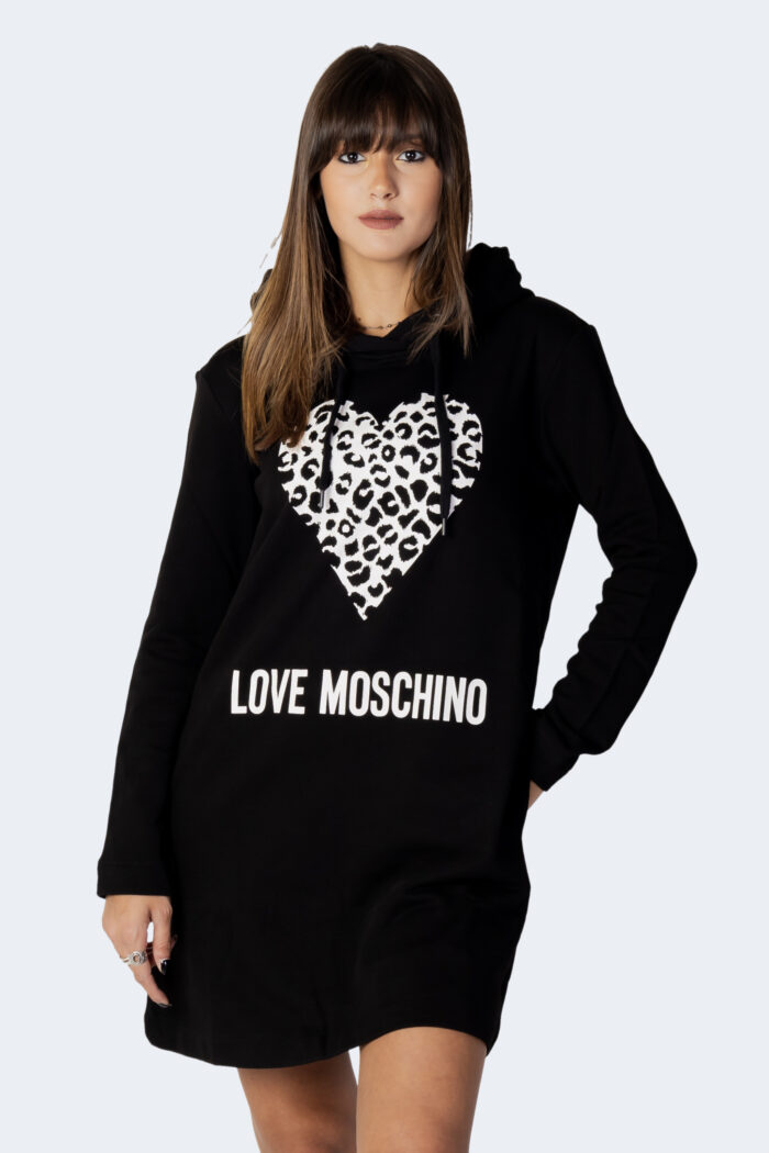 Vestito corto Love Moschino LEOPARD HEART Nero – 99194