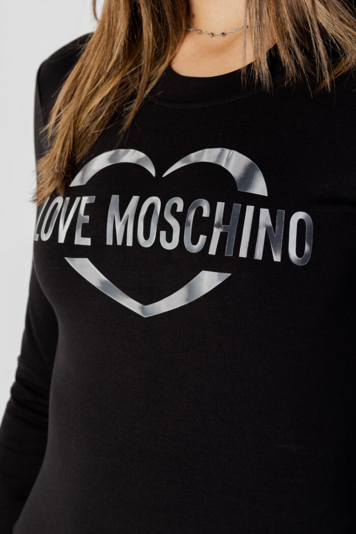Vestito corto Love Moschino METALLIC LOGO Nero – 99193