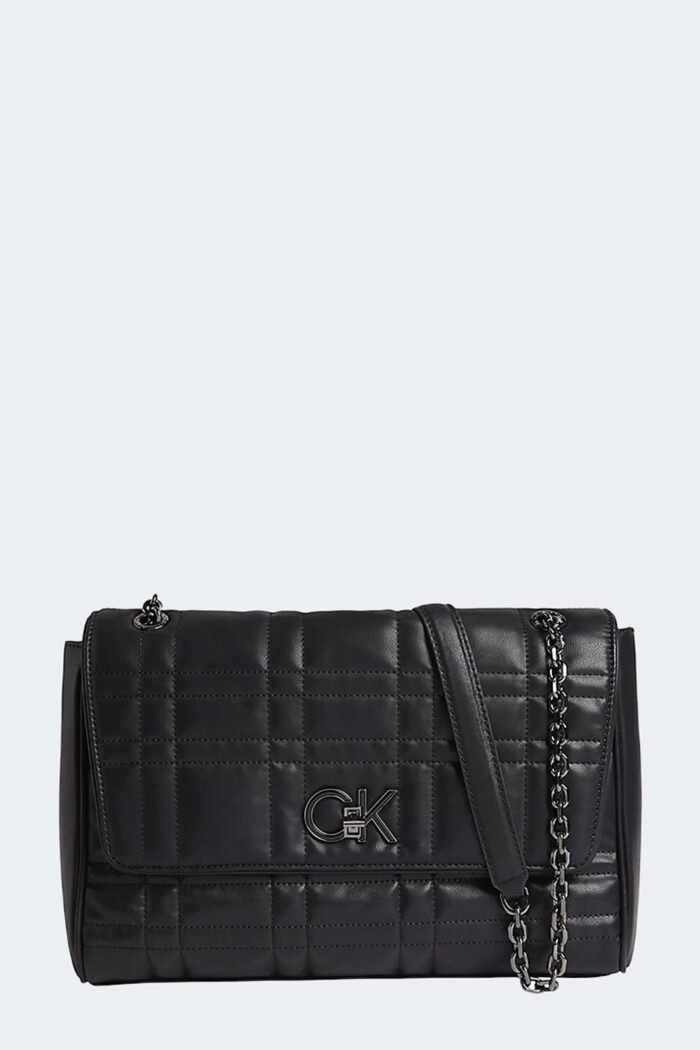 Borsa Calvin Klein RE-LOCK QUILT SHOULDER BAG LG Nero – 90709