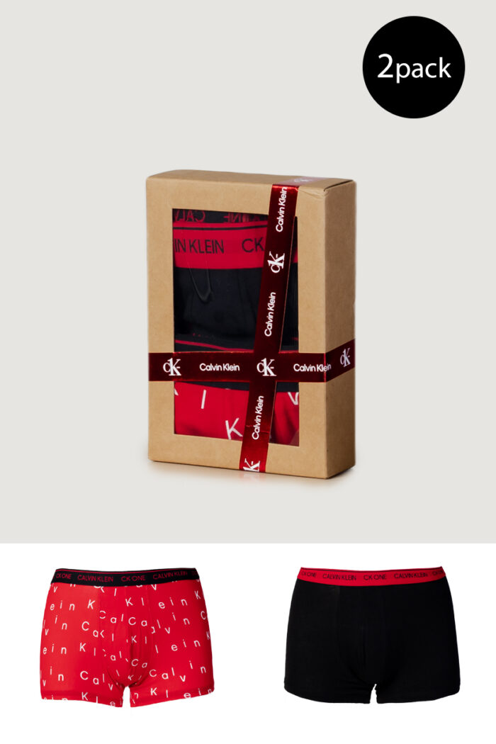 Boxer Calvin Klein Underwear TRUNK 2PK STAR LOGO PRINT Nero – 101180