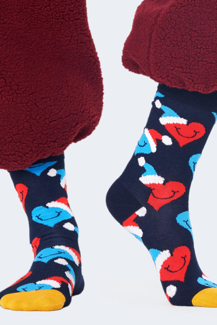 Calzini Happy Socks SANTA LOVE SMILEY SOCK Nero – 101120