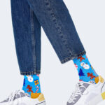 Calzini Lunghi Happy Socks BRING IT ON SOCK Celeste - Foto 2