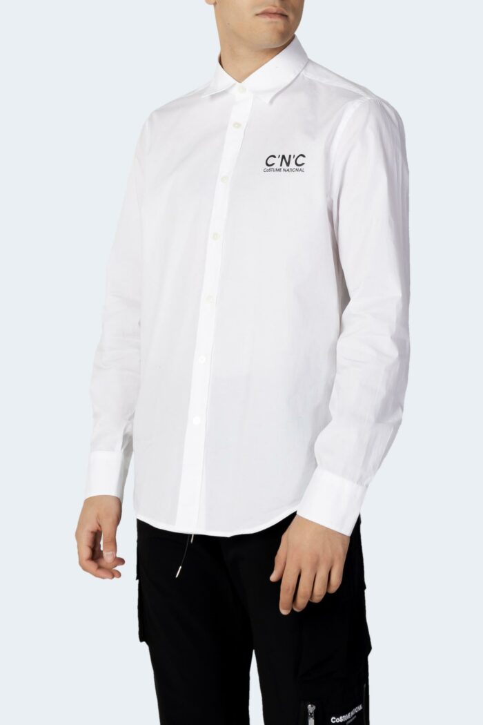 Camicia manica lunga Cnc Costume National LOGO Bianco – 101080