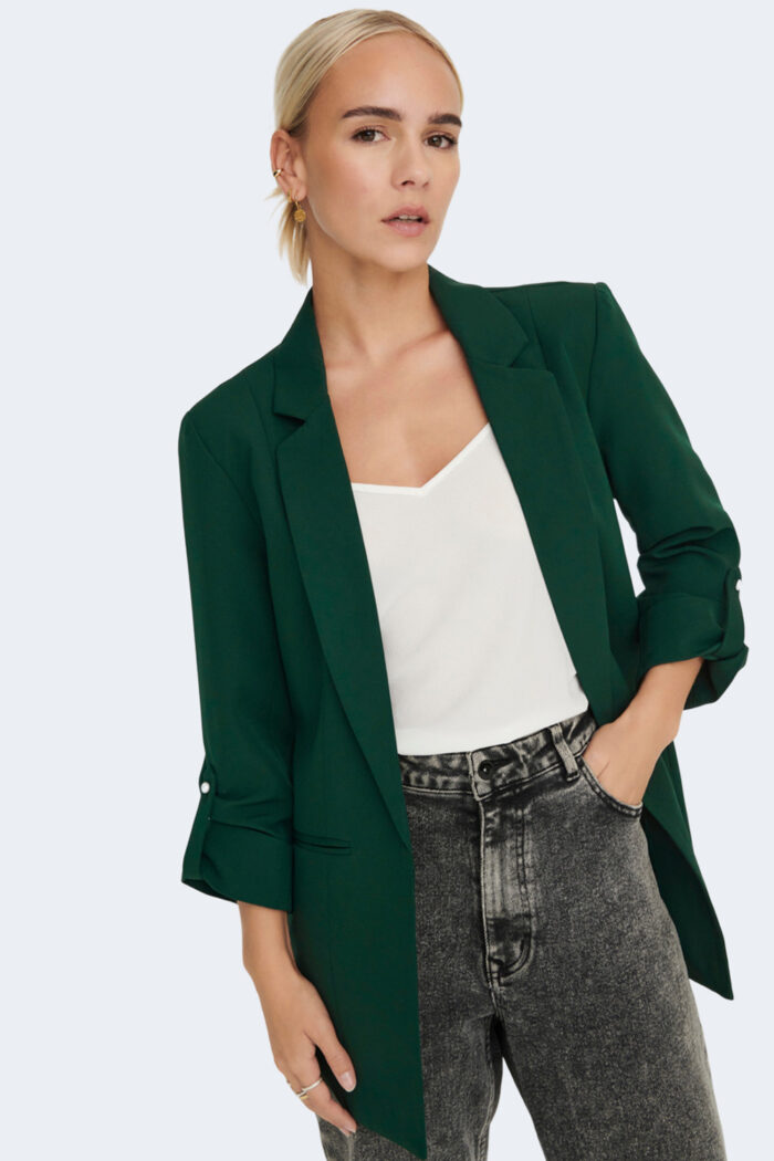 Giacca Only ONLKAYLE-ORLEEN 3/4 BLAZER CC TLR Verde Scuro – 80769