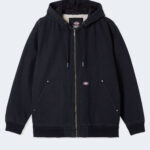 Giacchetto Dickies DICKIES HOODED DUCK CANVAS JACKET STONE WASHED Nero - Foto 5