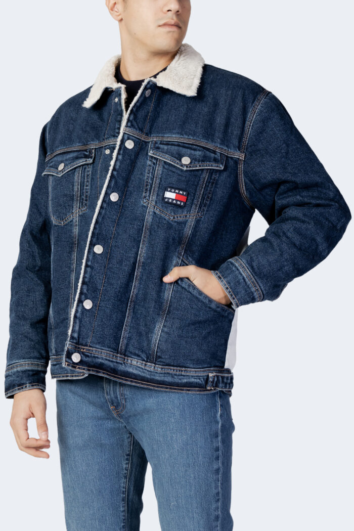 Giacchetto Tommy Hilfiger ARCHIVE OVRS SHERPA Denim scuro – 91452