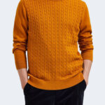 Maglia Selected SLHAIKO LS KNIT CABLE CREW NECK B Ocra - Foto 1