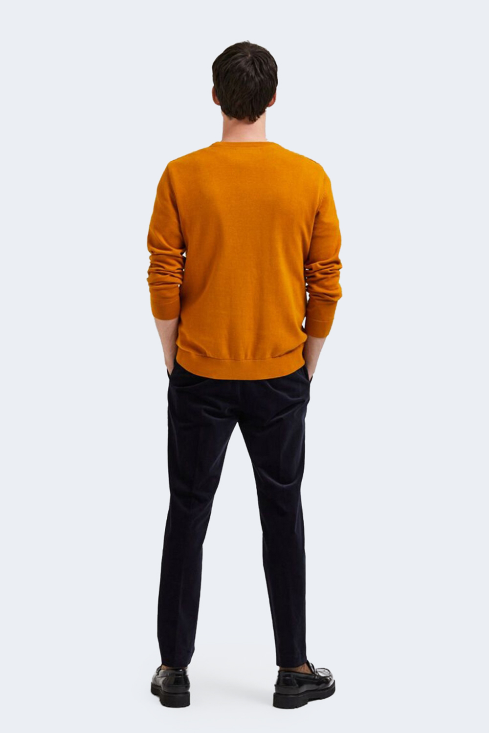 Maglia Selected SLHAIKO LS KNIT CABLE CREW NECK B Ocra - Foto 2