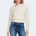 Maglione Only ONLMADELYN LS PEARL HIGH NECK PRM KNT Panna - Foto 1