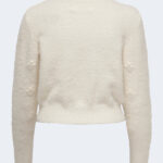 Maglione Only ONLMADELYN LS PEARL HIGH NECK PRM KNT Panna - Foto 5