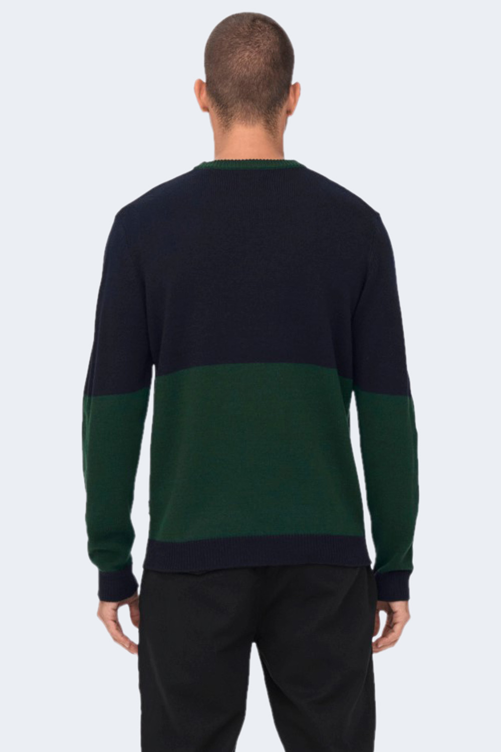 Maglione Only & Sons ONSXMAS REG BLOCK CREW KNIT Blue scuro - Foto 3