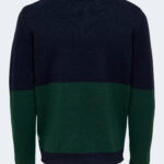Maglione Only & Sons ONSXMAS REG BLOCK CREW KNIT Blue scuro - Foto 5
