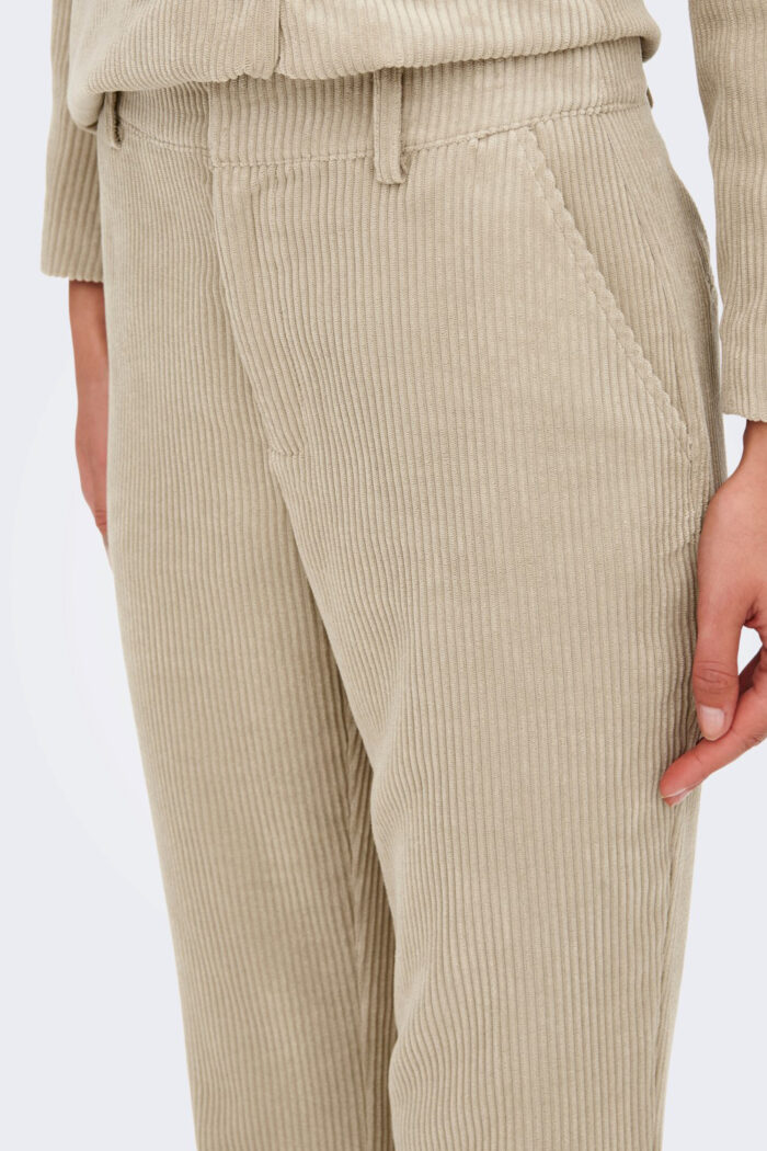 Pantaloni bootcut Jacqueline De Yong JDYSCOTT HW CORDUROY WVN Beige chiaro – 91263