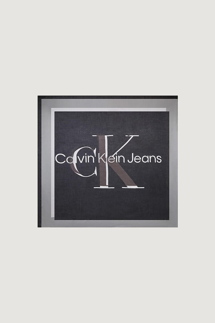 Pashmina Calvin Klein SCULPTED SCARF 130X130 MONO Nero – 102366