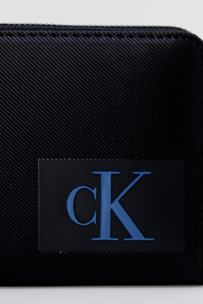 Portafoglio grande Calvin Klein SCULPTED ZIP AROUND TWILL Nero – 101194